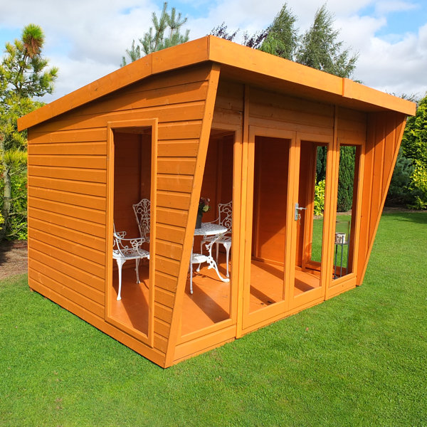 Sol 72 Outdoor Xzavier 10 x 8 Ft. Shiplap Summer House Wayfair.co.uk